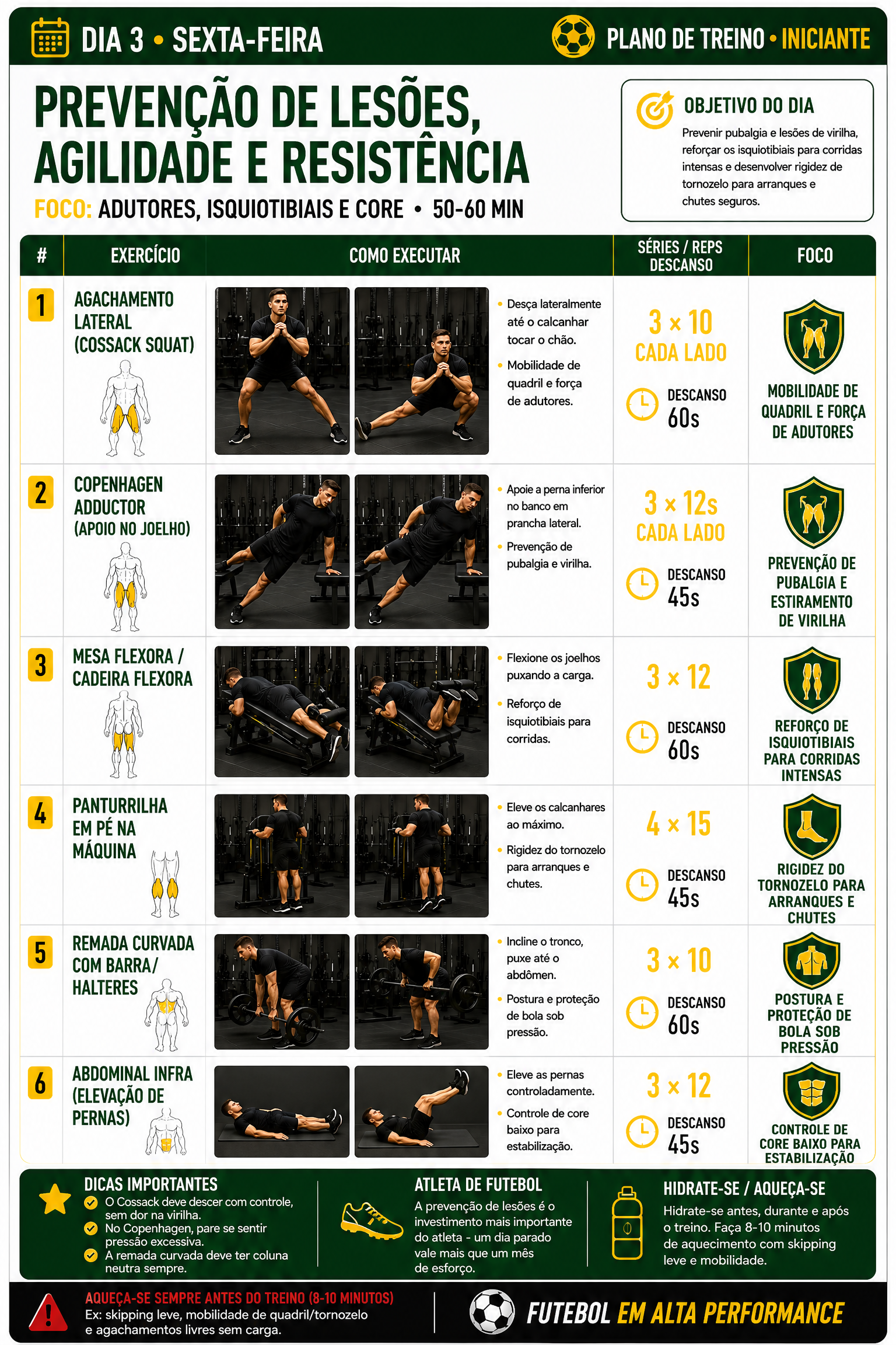 Plano Iniciante Dia 3 Sexta